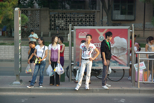 Beijing: waiting for the bus